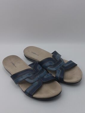 CROFT & BARROW WOMEN'S BLUE SLIDE SANDALS SIZE 8.5